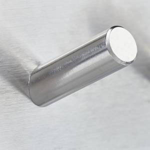 8 x Handtuchhaken selbstklebend Silber - Metall - 10 x 5 x 3 cm