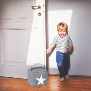 Türstopper Stern mit Griff Grau - Weiß