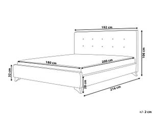 Doppelbett AMBASSADOR Schwarz - Grau - Breite: 192 cm