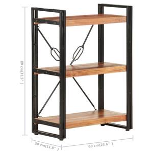 Bücherregal 3006652-1 Braun - Massivholz - Holzart/Dekor - 30 x 80 x 60 cm