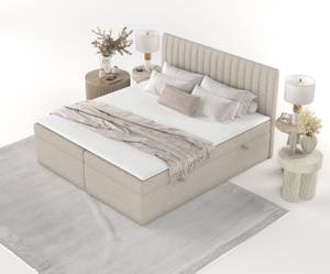 Boxspringbett Maldon Beige - Breite: 180 cm