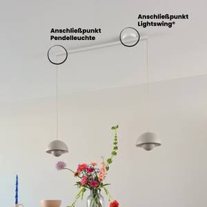 Lightswing® Twin - Lampe Aufhängesystem Weiß - Tiefe: 110 cm