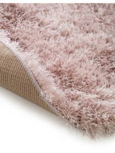 Hochflorteppich rund Lea 1 Pink - Textil - 120 x 6 x 120 cm