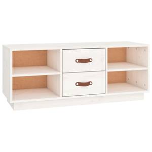 TV-Schrank D458 Weiß - Massivholz - 34 x 40 x 100 cm