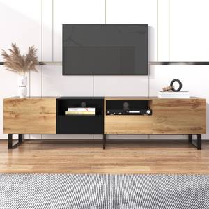 Buffet bas TV Astraios Ⅱ Marron - Bois manufacturé - Métal - 38 x 48 x 190 cm