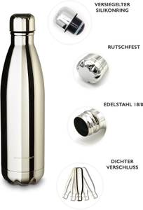 Isolierflasche EW-VF-1815 Silber - Fassungsvermögen: 0.75 L