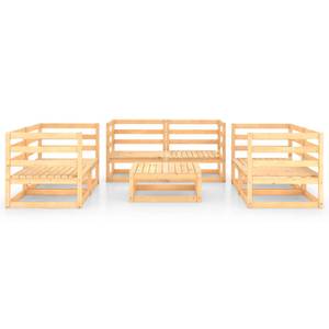 Garten-Lounge-Set Braun - Massivholz - Holzart/Dekor - 70 x 30 x 70 cm