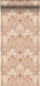 Tapete Blumenmuster im Jugendstil 7435 Pink