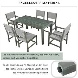 Gartenessgruppe NaturRattan Ⅵ Grün