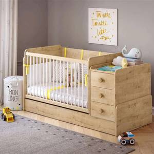 Babybett Mocha Braun - Holzwerkstoff - 80 x 90 x 165 cm