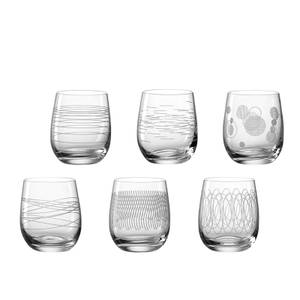 Lot de 6 verres à eau gravés 360ml Verre - 8 x 9 x 8 cm