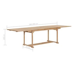 Gartenmöbel-Set Braun - Massivholz - Holzart/Dekor - 100 x 75 x 250 cm