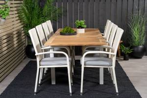 Gartenmöbel-Set Panama Weiß - Rattan - 90 x 76 x 160 cm