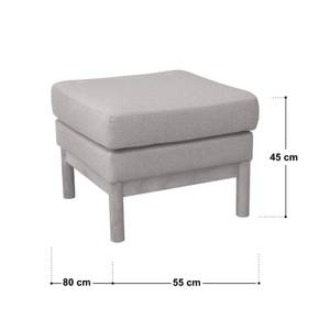 Hocker HOLLY Grau Grau - Holz teilmassiv - 56 x 44 x 56 cm