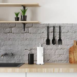 Küchenrollenhalter Edelstahl stehend Silber - Metall - 15 x 34 x 15 cm