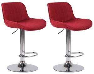 Tabouret de bar Lentini Lot de 2 Rouge