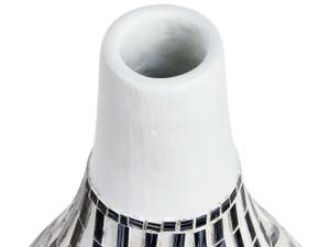 Vase décoratif OMBILIN Noir - Blanc - Céramique - 38 x 50 x 7 cm