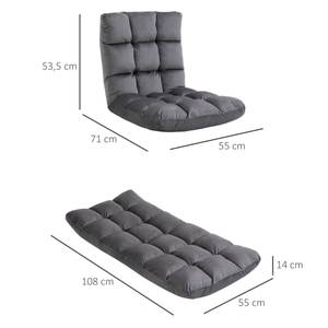 Bodensofa 833-908CG Glas Grau