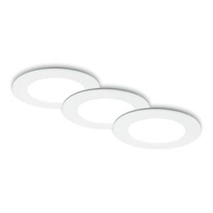 CCT LED Einbauleuchten-Set, weiß, IP44 Weiß