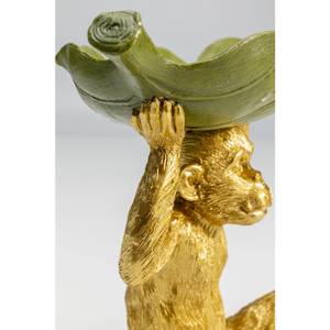 Deko Schale Banana Leaf Gold - Kunststoff - Stein - 24 x 22 x 14 cm