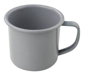 Fackelmann Emaille-Tasse hochwertig Grau - Metall - 9 x 8 x 12 cm