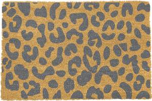 Leopard Print Grau Fußmatte Braun - Naturfaser - 40 x 60 cm