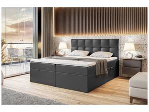 Boxspringbett Raco Anthrazit - Breite: 180 cm - H3