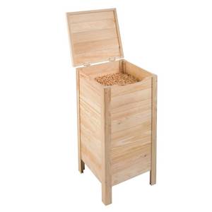 Coffre de stockage Eiffel en pin Beige - Bois manufacturé - 40 x 83 x 40 cm