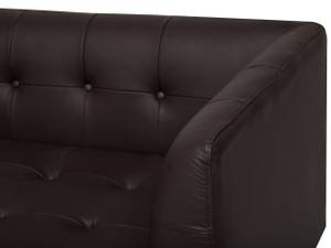 3-Sitzer Sofa BYSKE Braun - Echtleder - 200 x 73 x 78 cm