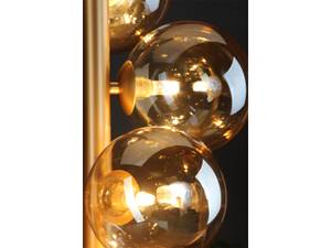 LED Pendellampe Bubble Messing Amberglas Messing