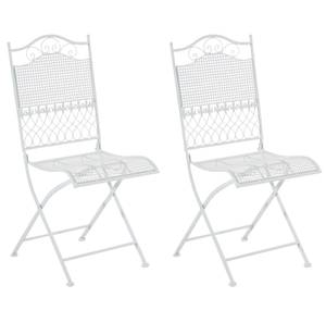 Chaises de jardin Kiran Lot de 2 Blanc