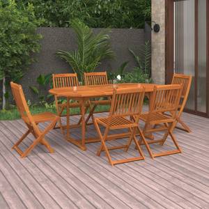 Garten-Essgruppe (7-teilig) 3011567-2 Braun - Massivholz - Holzart/Dekor - 90 x 75 x 180 cm