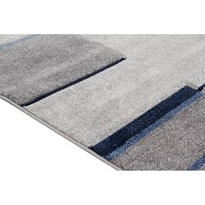 Tapis de salon moderne et design YARI Gris - Bleu clair - 130 x 190 cm