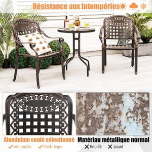 Chaises de jardin NP11299CP-2 Marron - Métal - 62 x 90 x 66 cm