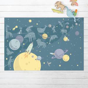 Planeten mit Sternzeichen und Raketen 300 x 200 cm