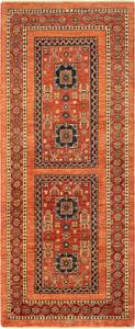 Tapis de couloir Kashkuli CXXIX Rouge - Textile - 82 x 1 x 203 cm