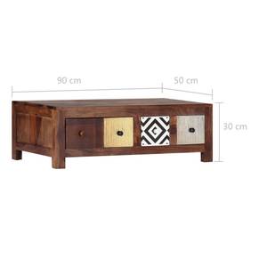 Couchtisch BALLOSHE Palisander Braun Braun - Massivholz - 90 x 30 x 50 cm