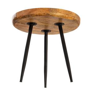 Beistelltisch Holz Metall Vancouver Braun - Massivholz - 40 x 40 x 40 cm