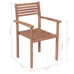Chaise empilable Bois massif - Bois/Imitation