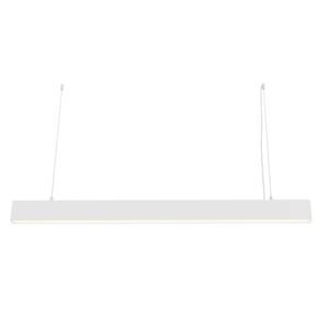 Suspension Luminaire BASIS 1 Blanc - Métal - 120 x 8 x 3 cm