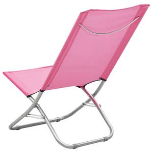 Chaise de plage Rose foncé - Métal - Textile - 82 x 84 x 48 cm