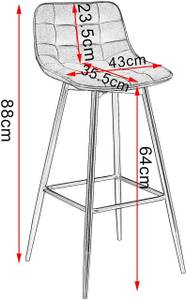 Barhocker Jodie (2er Set) Grau