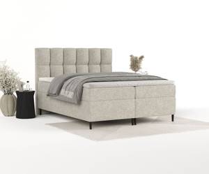 Premium Boxspringbett Ombre Beige - Grau - Breite: 200 cm