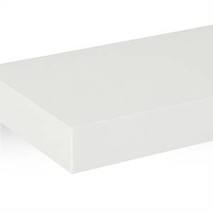 Wandregal 3er Set Weiß - Holzwerkstoff - Metall - 42 x 4 x 15 cm