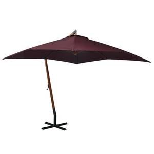 Parasol suspendu 3005780 Marron - Métal - Bois massif - 300 x 280 x 300 cm