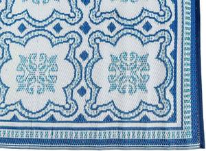 Doppelseitiger Außenteppich Blau - Kunststoff - 151 x 1 x 151 cm