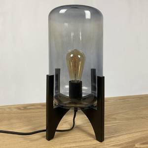 Lampe à poser cloche en verre fumé Noir - Verre - 21 x 41 x 21 cm