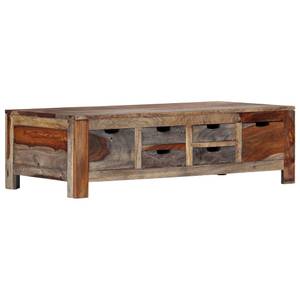 Couchtisch D719 Grau - Massivholz - 50 x 30 x 100 cm