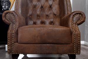 Sessel CHESTERFIELD Braun - Textil - 85 x 105 x 75 cm