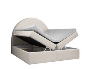 Boxspringbett Half Moon Beige - Breite: 200 cm